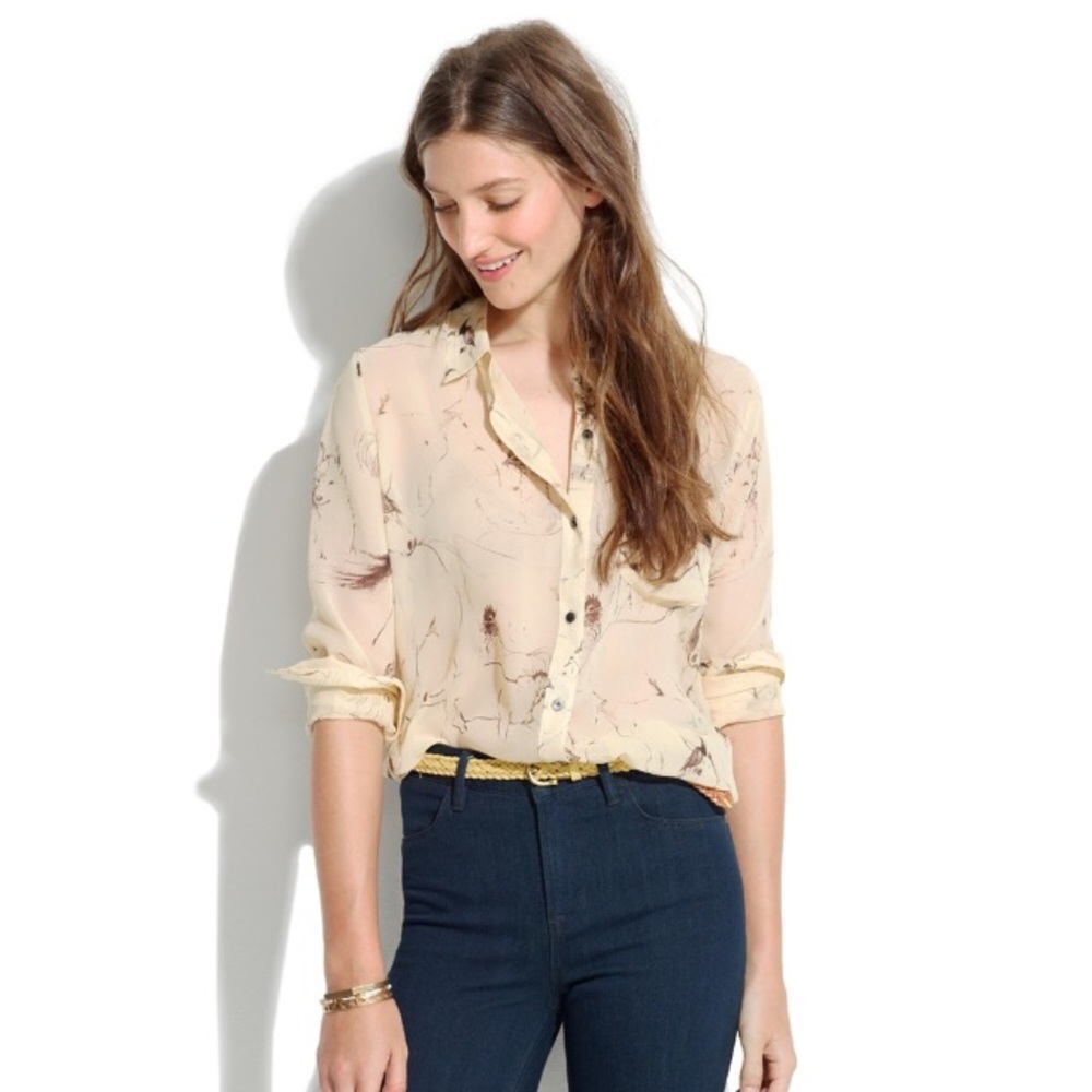 Fun Madewell silk button down